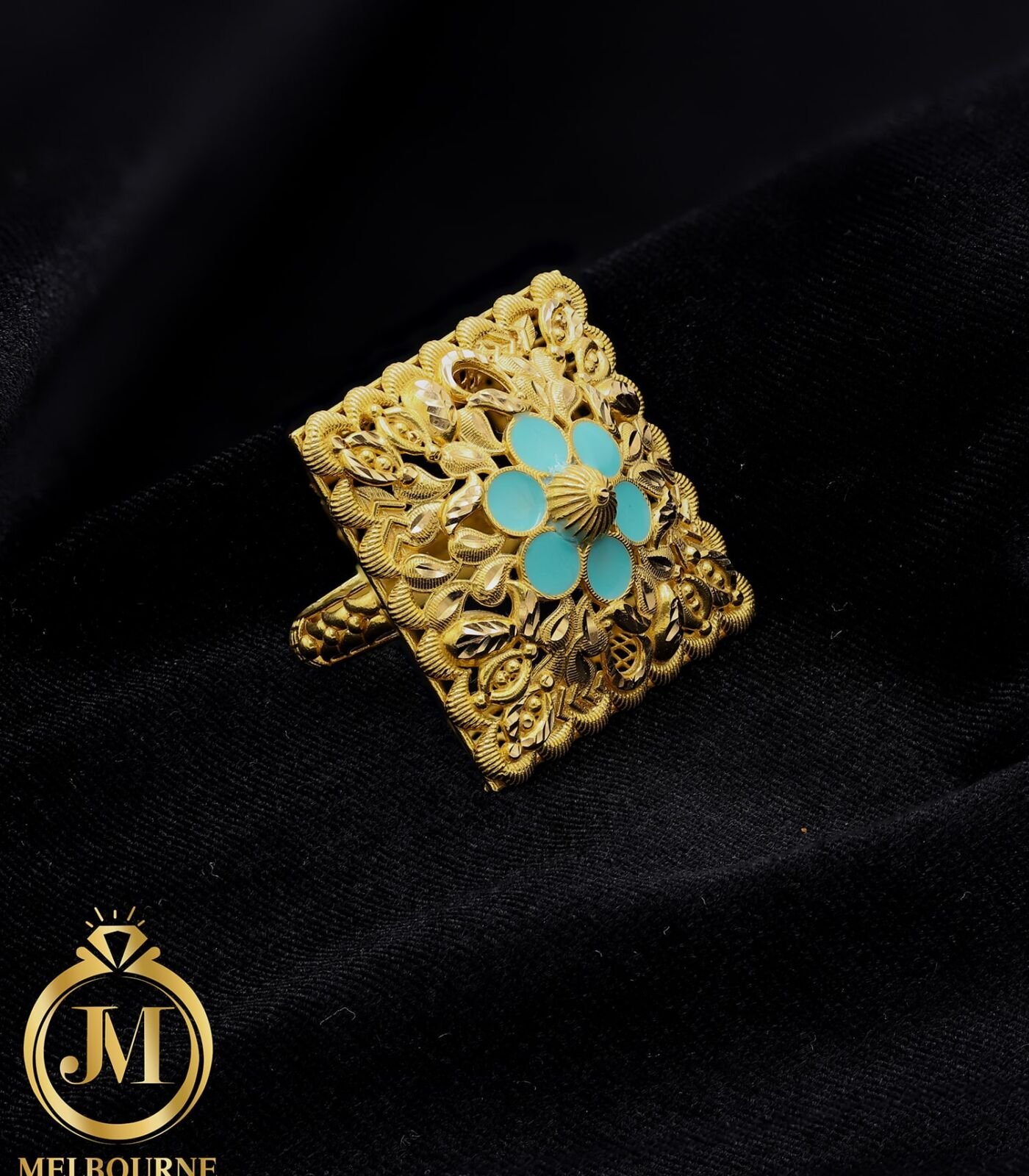 Blue Bloom Ring